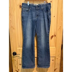 Ariat REAL Denim Womens 32R Bootcut Jeans Medium Wash Embroidered Western 32x32